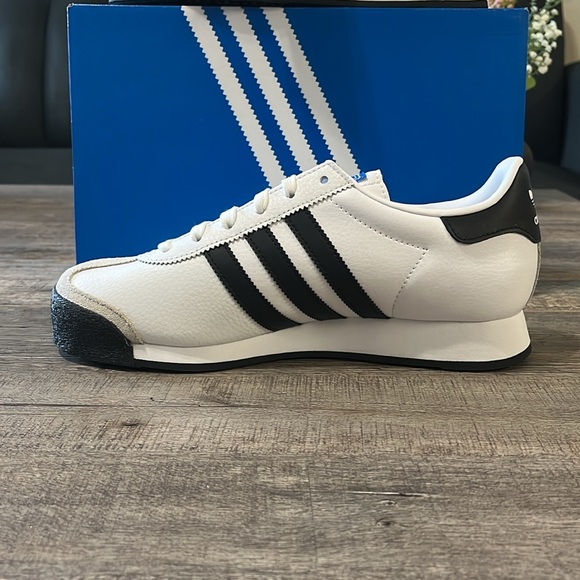 NWT Adidas Originals SAMOA Men's Shoes - White/Black Stripes - 675033 - Picture 7 of 12